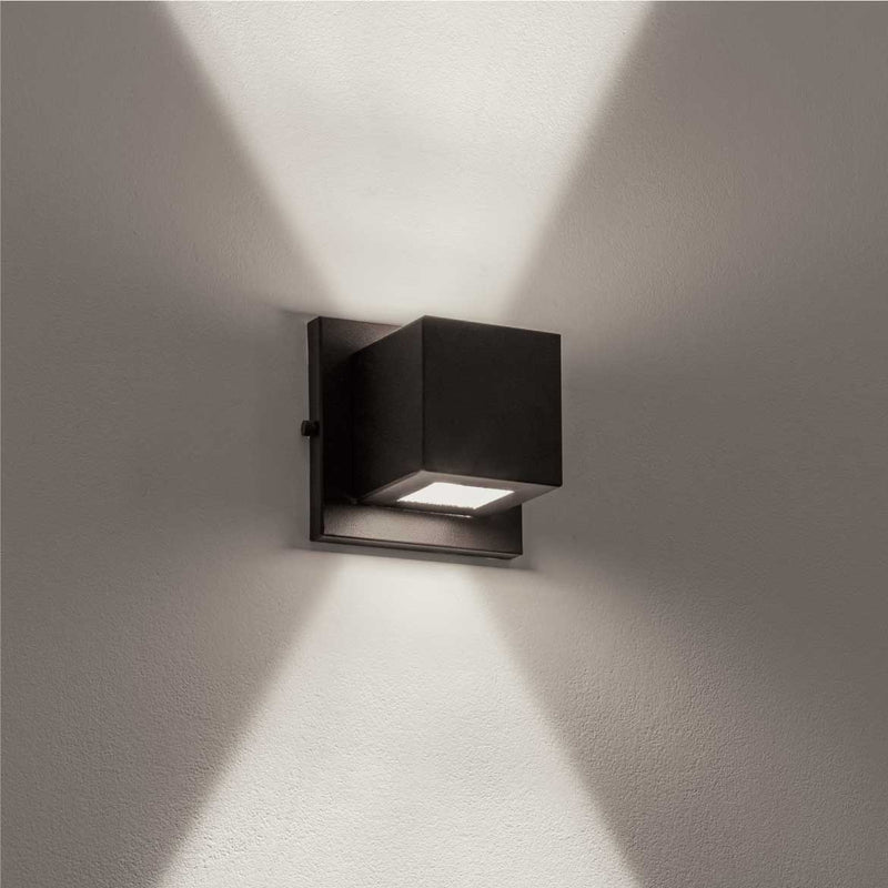 Arandela Box Lindo Efeito 2 Fachos Muro Parede Externa St891-Starlumen-