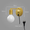 Arandela Cabeceira Parede Quarto Moderna Dourada P/ E27 ST2684-Starlumen-