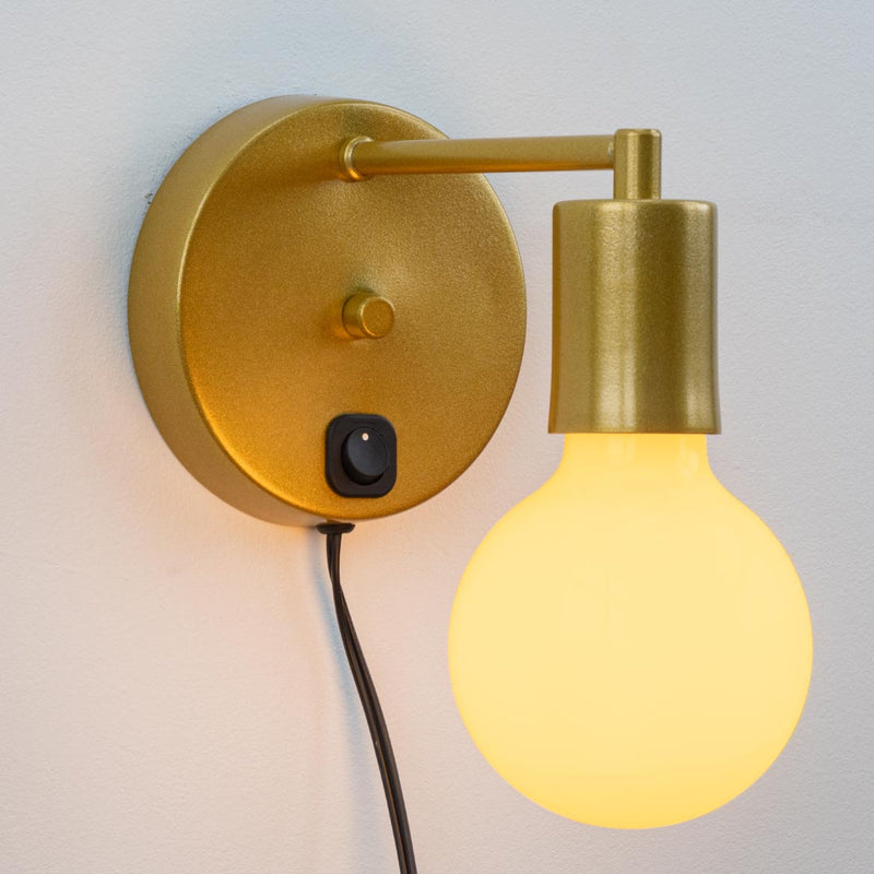 Arandela Cabeceira Parede Quarto Moderna Dourada P/ E27 ST2684-Starlumen-