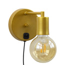 Arandela Cabeceira Parede Quarto Moderna Dourada P/ E27 ST2684-Starlumen-