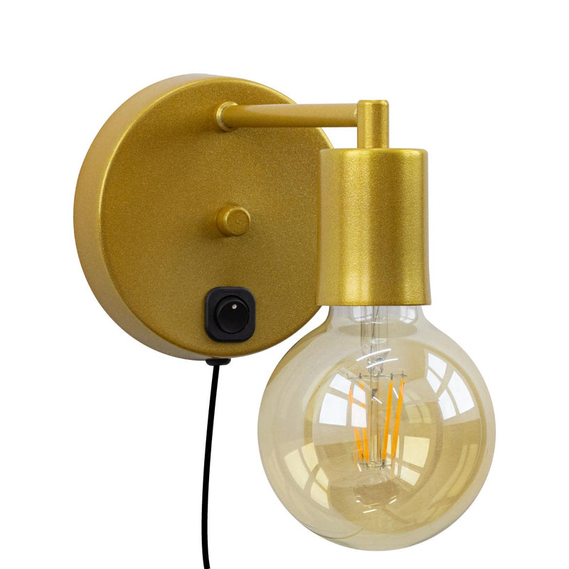 Arandela Cabeceira Parede Quarto Moderna Dourada P/ E27 ST2684-Starlumen-