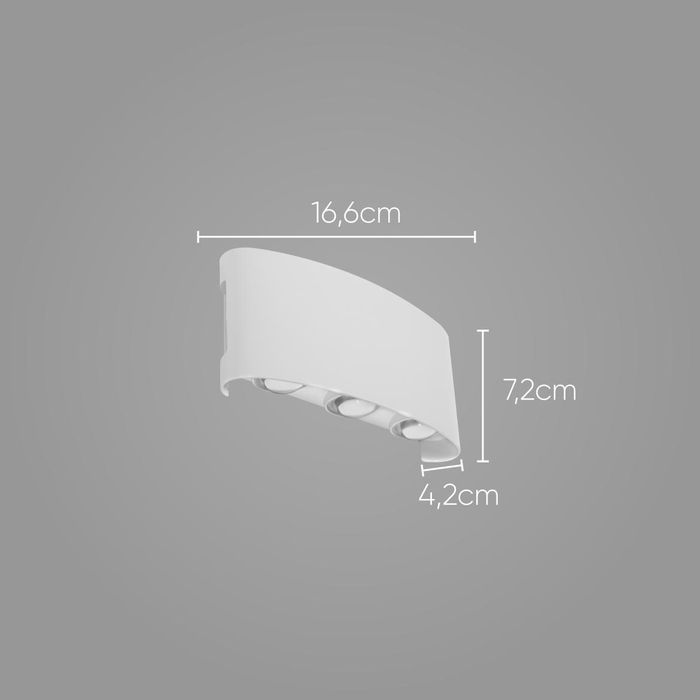 Arandela Clessidra Branco LED 6W 3000K IP65 Opus ST2645-Opus-Starlumen