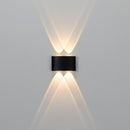 Arandela Clessidra Preta LED 4W 3000K IP65 Opus Efeito Luz ST2643-Opus-Starlumen