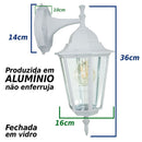 Arandela Colonial Branca Em Alumínio E27 Retro Vintage AC204P/B ST204PB-Biancoluce-Starlumen