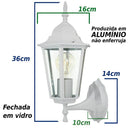 Arandela Colonial Branca Em Alumínio Vintage Retro E27 BC-AC204P ST204P-Biancoluce-Starlumen