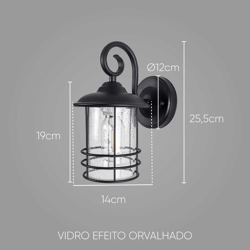 Arandela Colonial Dublin Clássica E27 AM001P ST1888-Starlumen-