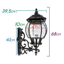 Arandela Colonial Grande Alumínio Preta Vintage 68cm PT-AC201P-G St1480-Biancoluce-Starlumen