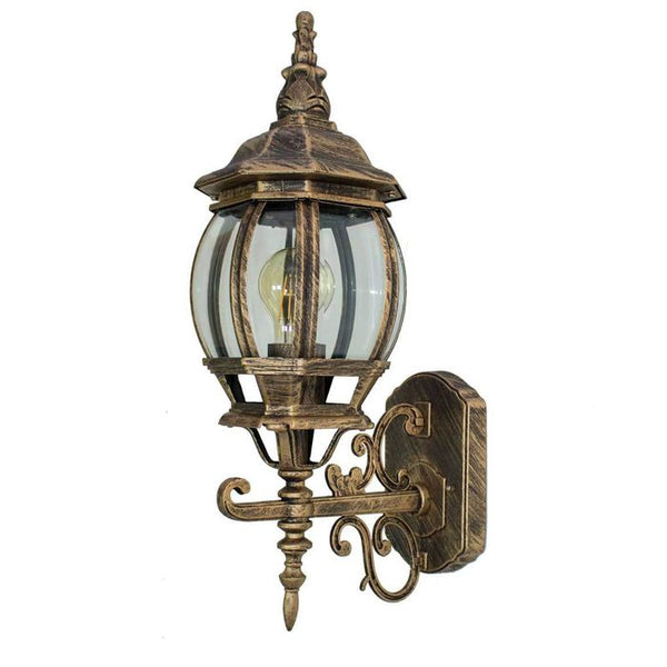 Arandela Colonial Ouro Velho Em Alumínio E27 Vintage Retro SBGD-AC201P-P St201pp