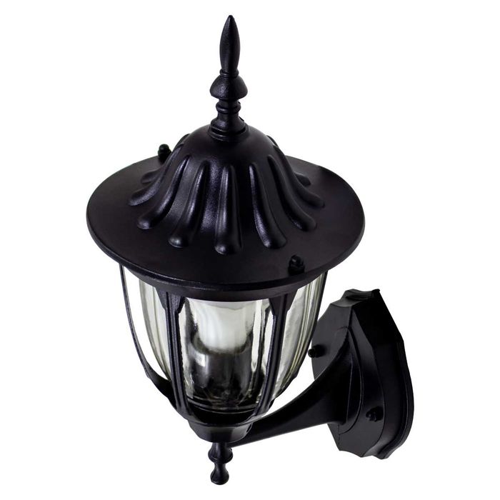Arandela Colonial Preta Em Alumínio Vintage E27 Retro PT-AC202P St202p-Biancoluce-Starlumen