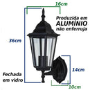 Arandela Colonial Preta Em Alumínio Vintage Retro E27 SBK-AC204P ST204P-Biancoluce-Starlumen