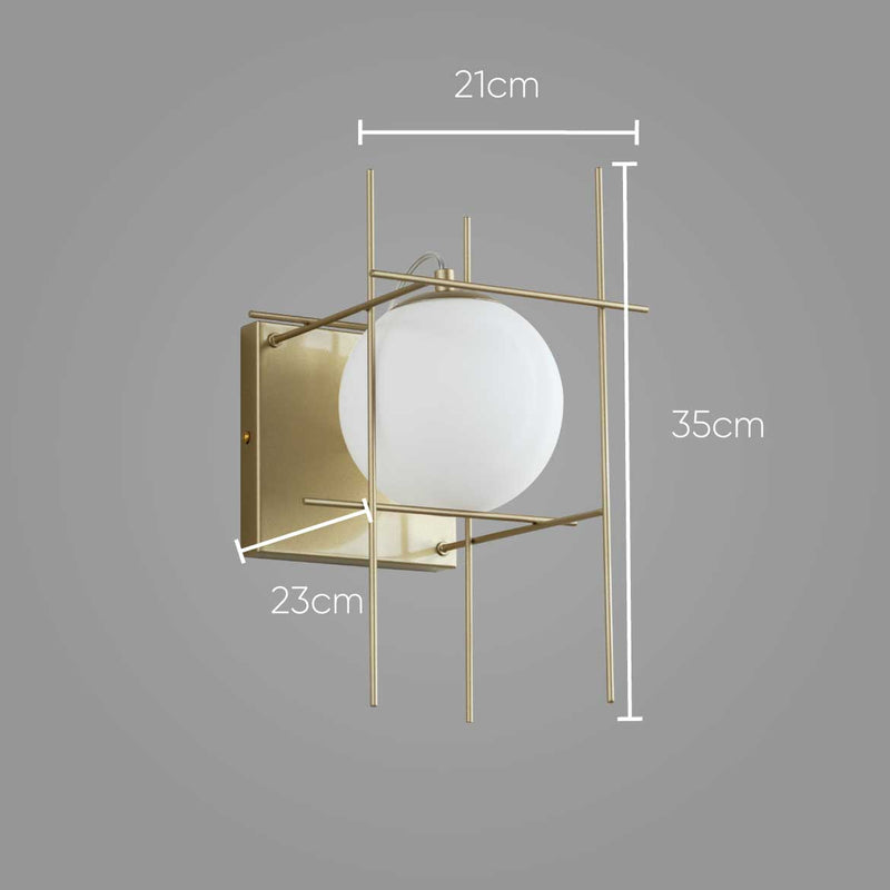 Arandela Dix Moderna Dourado e Branco P/ G9 RE018G Bella ST2817-Bella Iluminação-Starlumen