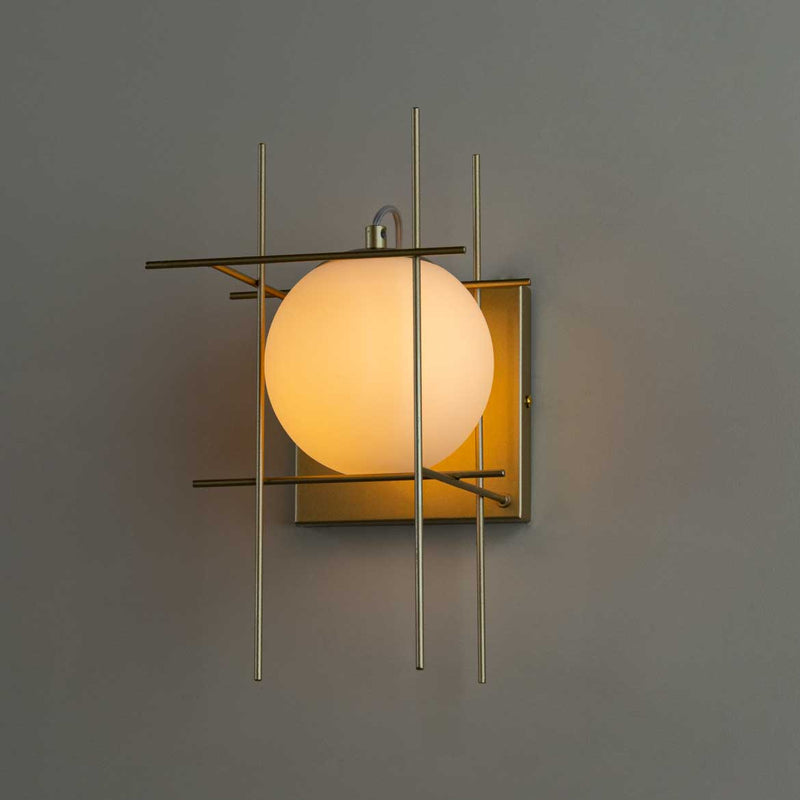 Arandela Dix Moderna Dourado e Branco P/ G9 RE018G Bella ST2817-Bella Iluminação-Starlumen