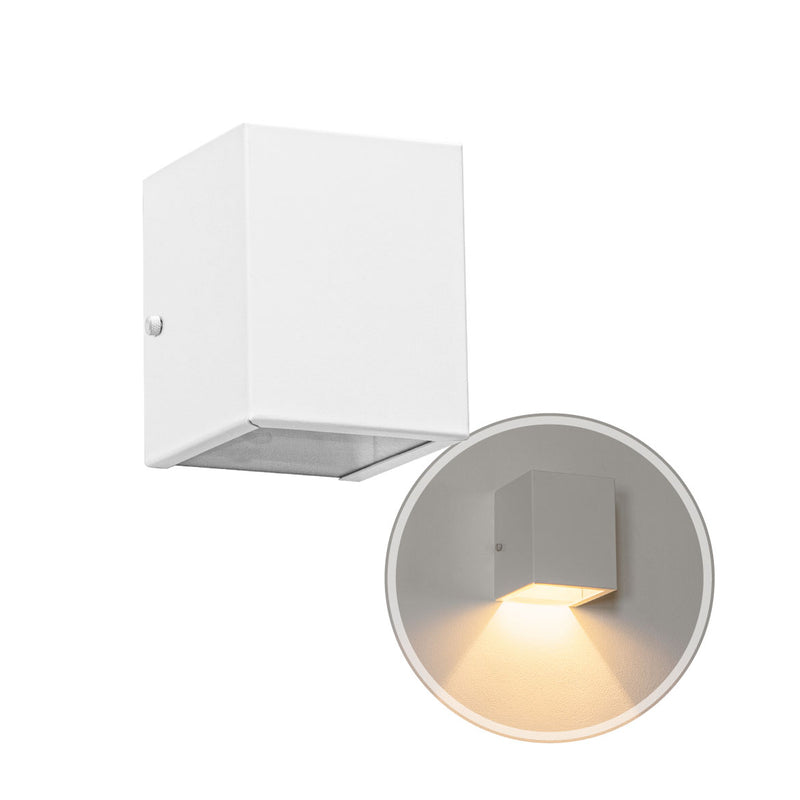 Arandela Efeito 1 Facho / Foco Alumínio Parede Externa St653-Starlumen-Branco-