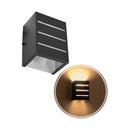 Arandela Frisada Luminária Externa Interna Alúminio St298-Starlumen-Preto-