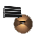 Arandela Frisada Luminária Parede Muro Externa Interna St548-Starlumen-Preto-