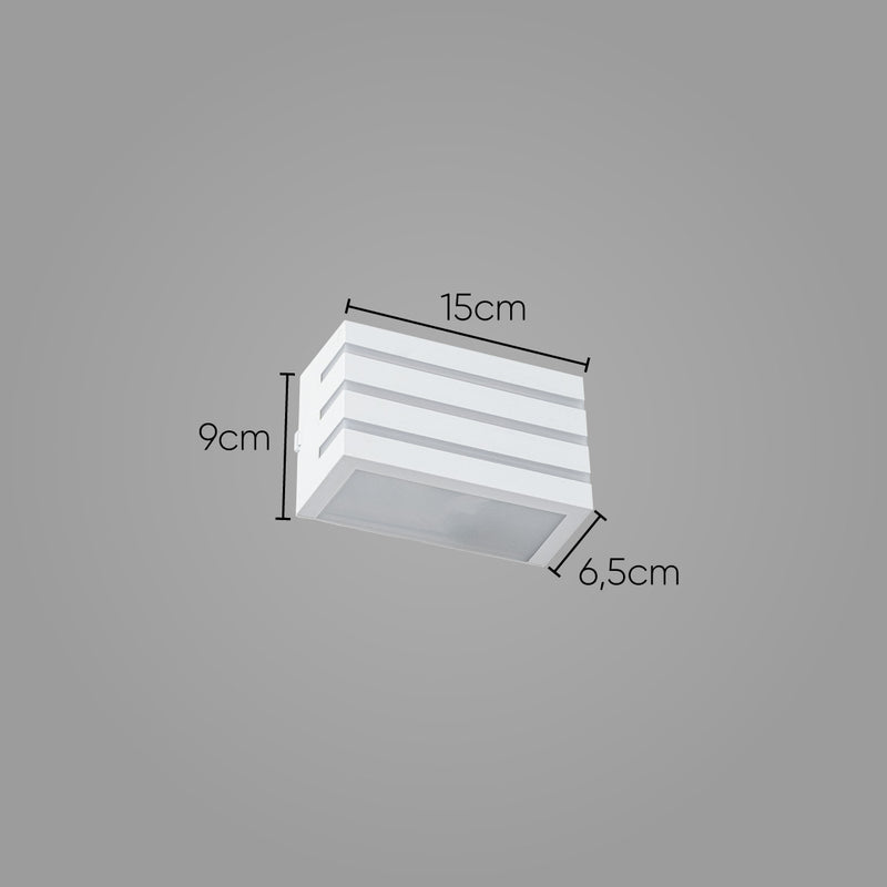 Arandela Frisada Policarbonato Parede Muro St641-Starlumen-