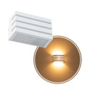 Arandela Frisada Policarbonato Parede Muro St641-Starlumen-Branco-