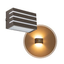 Arandela Frisada Policarbonato Parede Muro St641-Starlumen-Marrom-