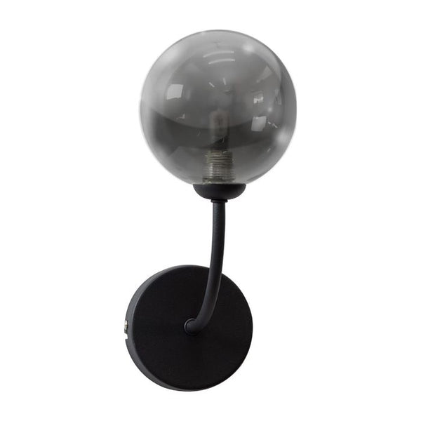 Arandela Grape Preto Fosco e Smoky Globo Vidro para G9 ZR112-SKY Starlux ST2628