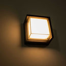 Arandela Iglu Preta Quadrada 16x16cm 12w 3000k Ip65 DN 33990 St448-Opus-Starlumen