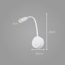 Arandela LED 3W Branca Articulada Parede Leitura Cabeceira AR1302-BR ST1105-Quality-Starlumen