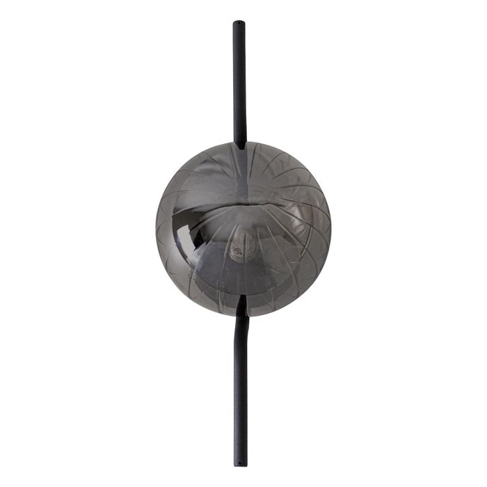 Arandela Malu Preto Fosco e Smoky ZR129 15xh44cm para G9 Globo Vidro Starlux ST2597