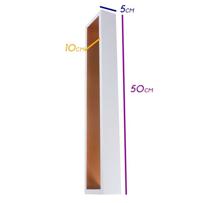 Arandela Puch Branca Led Efeito Decorativa Parede Teto 10w 50cm 5745/50-BT/CB-M St164
