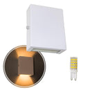 Arandela Slim 2 Focos Parede + Led G9 5w St1597-Starlumen-Branco Quente (3000K)-Branco-