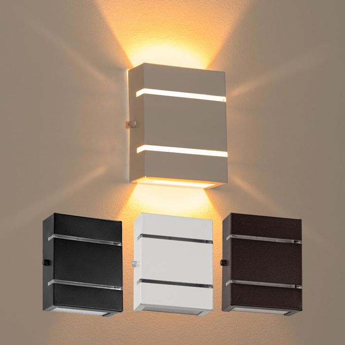 Arandela Slim Externa Alumínio 2 Frisos Moderna + LED G9 5W ST2527-Starlumen-