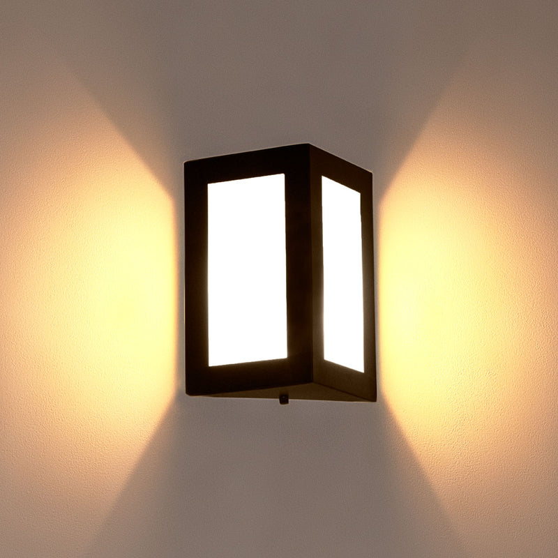 Arandela Triangular Externa Parede Muro Alumínio Vidro St532-Starlumen-
