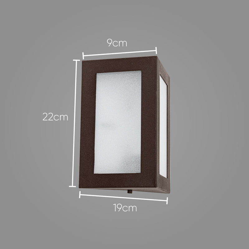 Arandela Triangular Externa Parede Muro Alumínio Vidro St532-Starlumen-