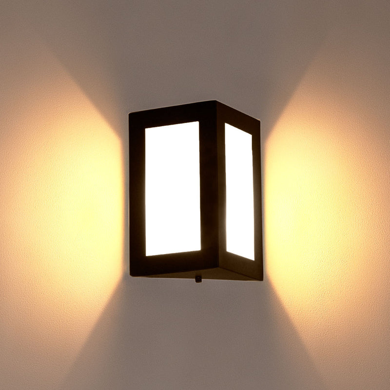 Arandela Triangular Externa Parede Muro Alumínio Vidro St532-Starlumen-