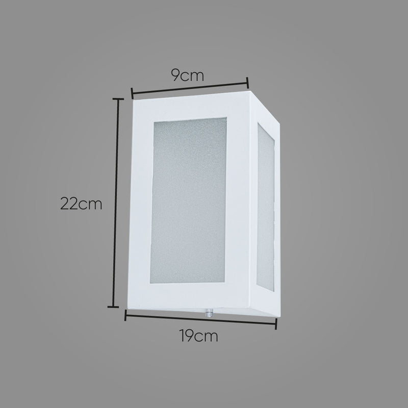 Arandela Triangular Externa Parede Muro Alumínio Vidro St532-Starlumen-