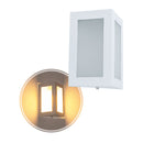 Arandela Triangular Externa Parede Muro Alumínio Vidro St532-Starlumen-Branco-