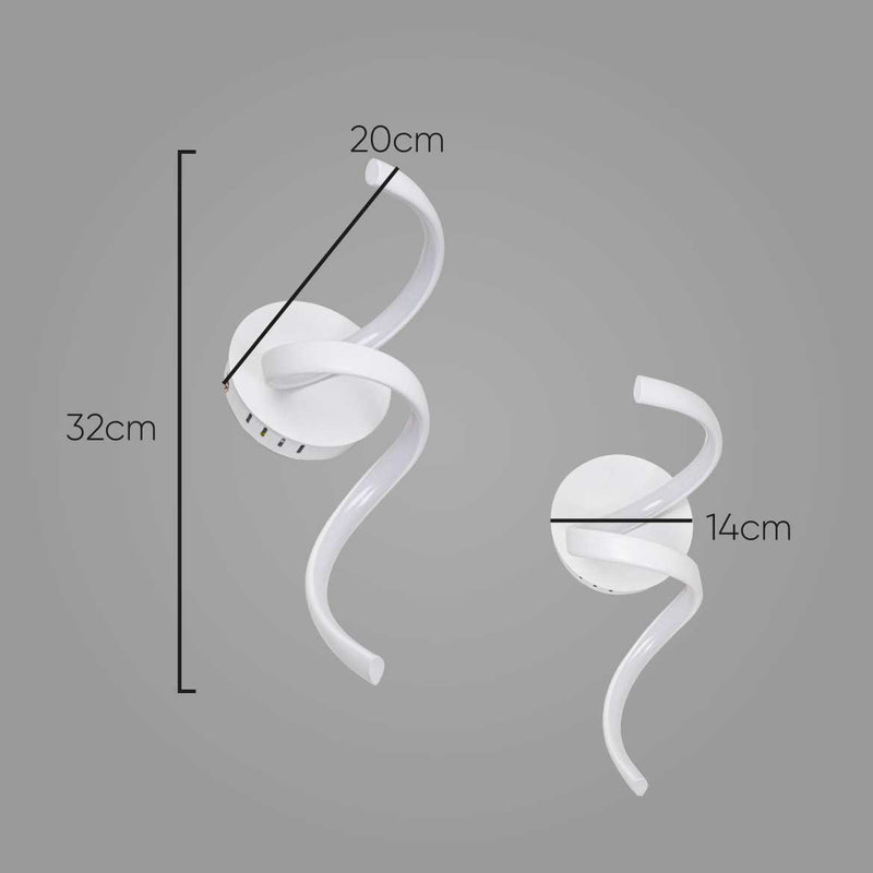 Arandela Worm Branco LED Integrado 10W AR1426BR ST1889