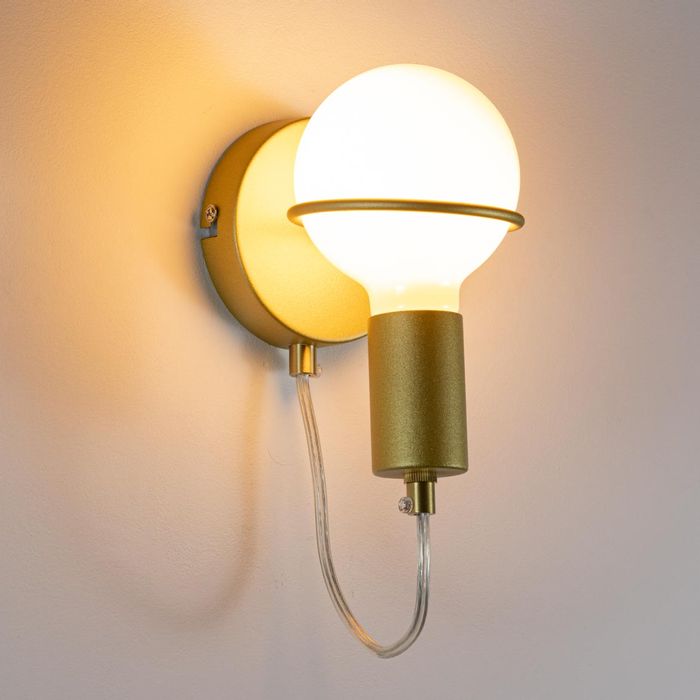 Arandela Zeki ZR143-GD Starlux + Filamento LED G95 Milk 4W ST2635