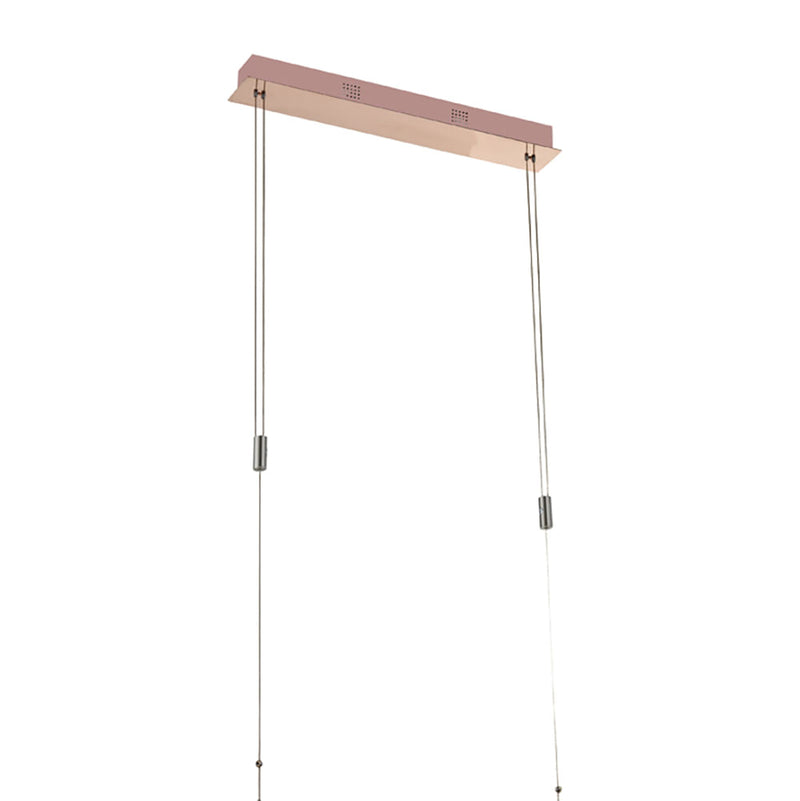 Pendente Voile Rose Gold (d)120cm (a)18cm  1x33.6w 3000k 1680lm - BB003 - Bella Iluminação