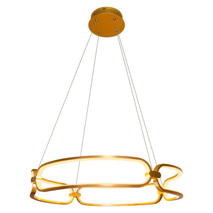 Lustre Pendente Lumina French Gold Anel LED 50W Ø60cm BB007G Bella Iluminação ST1388