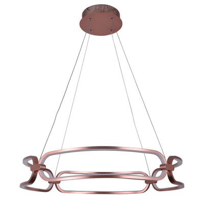 Lustre Pendente Lumina Rose Gold Anel LED 50W Ø60cm BB007E Bella Iluminação ST1388