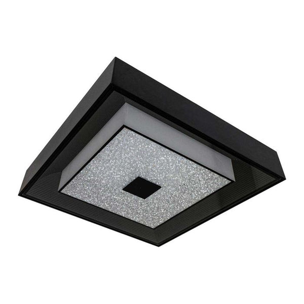 Plafon Zeus Preto LED 12W 34cm Efeito Estrelado BPS-30959-12W ST1737