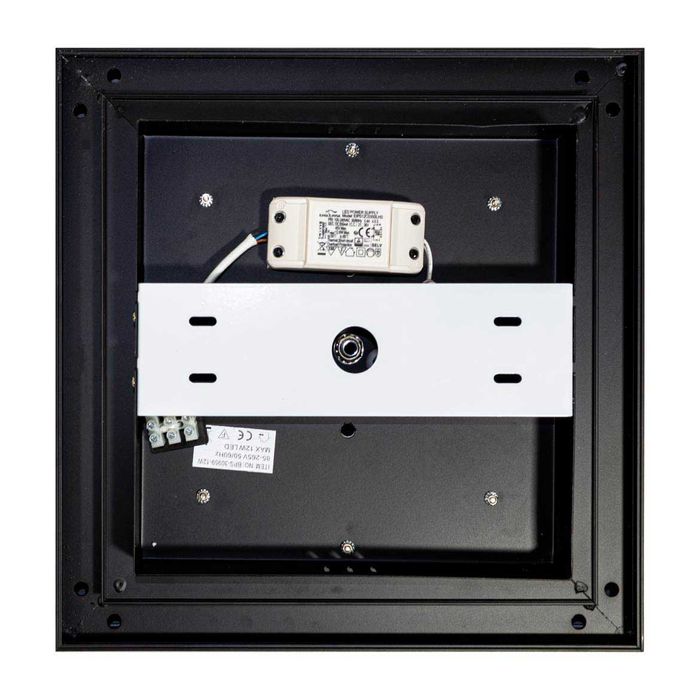 Plafon Zeus Preto LED 12W 34cm Efeito Estrelado BPS-30959-12W ST1737