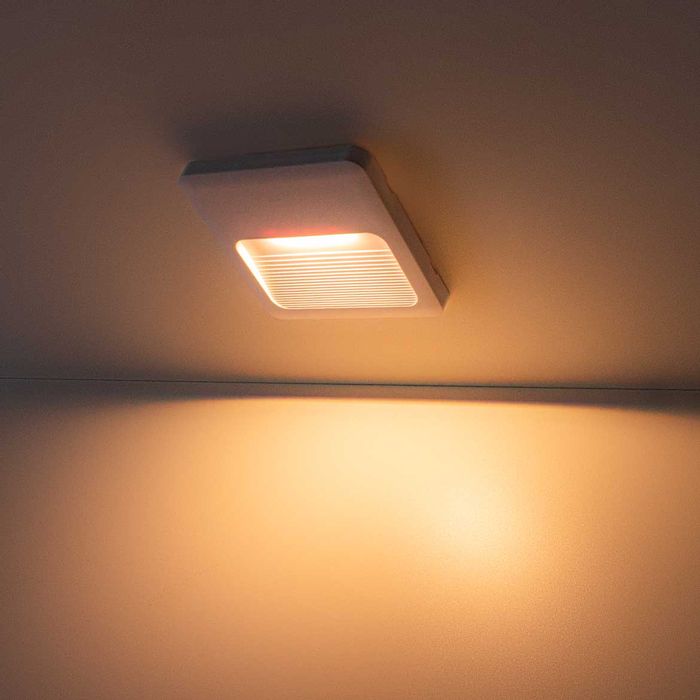 Balizador LED 2W Elegance Sobrepor IP65 4x2 ou 4x4 Branco Quente ST2294