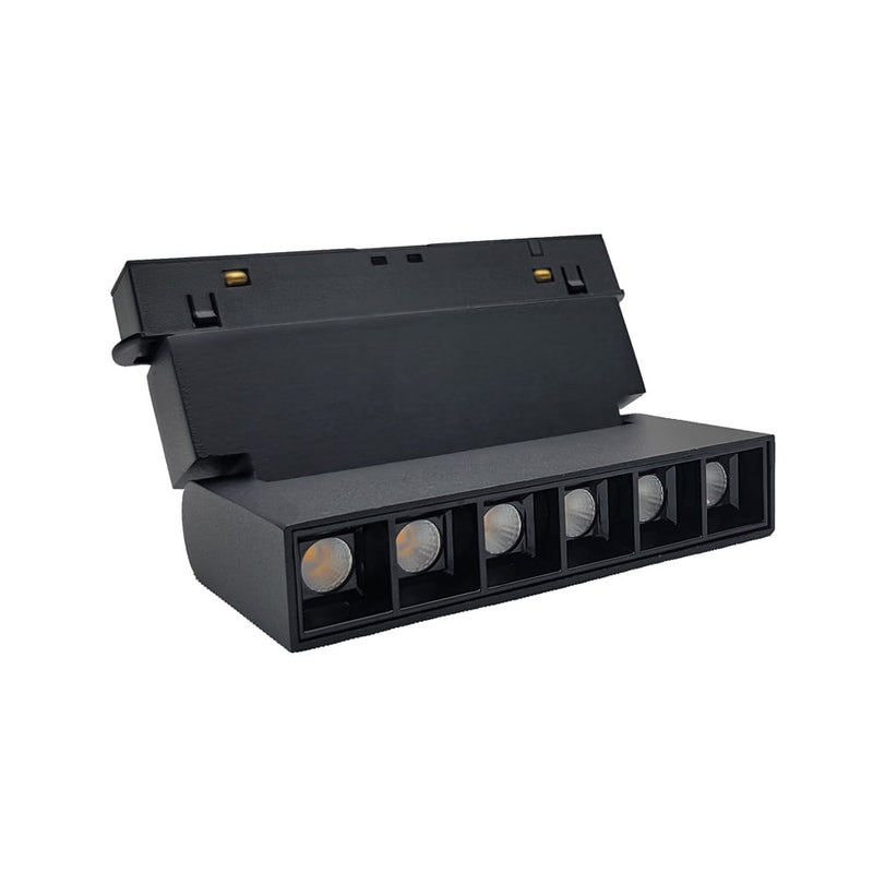 Sistema Linear Spot Multifoco System Preto (C)2.2Cm (L)12.6Cm (A)10.3Cm 6Xled6W 2700K 300Lm - BY002Q6 - Bella Iluminação