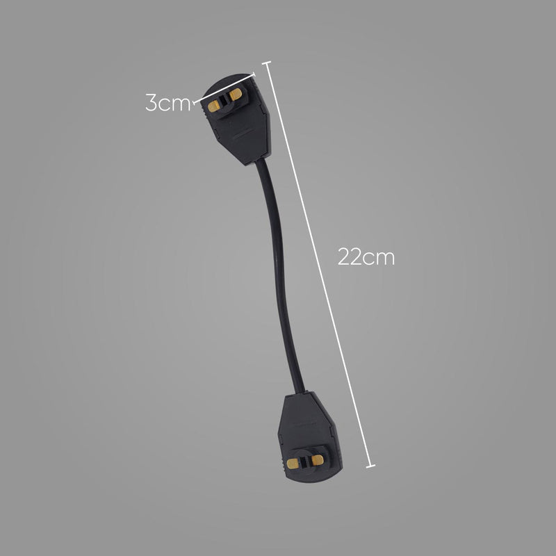 Conector Contato Extensão para Trilho Eletrificado Preto ST2292-Starlux-Starlumen