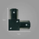 Conector Emenda em L para trilho eletrificado Preto QCN907-PT ST496-Starlumen-