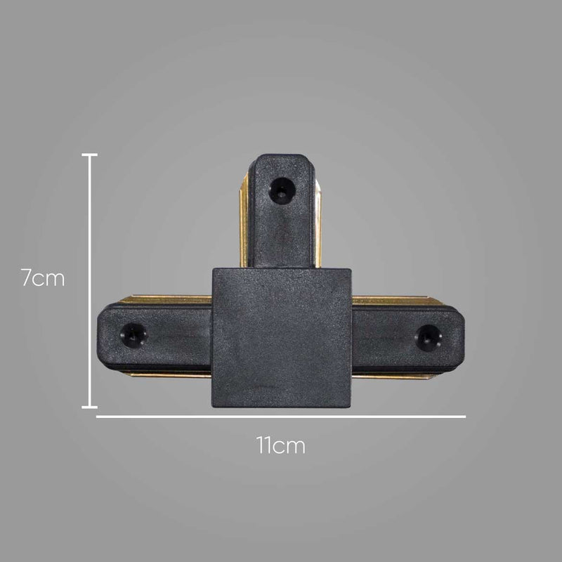 Conector Emenda em T para trilho eletrificado Preta QCN908-PT ST496-Starlumen-