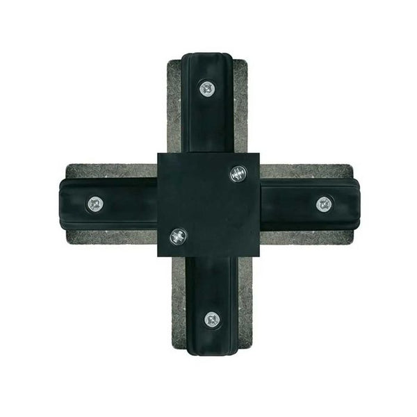 Conector Emenda em X para trilho eletrificado Preta QCN909-PT ST496-Starlumen-