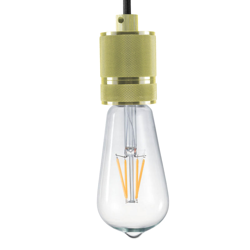 Pendente Socket d 5cm X 6cm  1xe27 127v / 220v Dourado - DA002B - Bella Iluminação