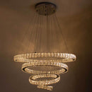 Lustre Anel Cristal LED 77W Pé Direito Duplo DCD00723 ST2106