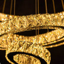 Lustre Anel Cristal LED 77W Pé Direito Duplo DCD00723 ST2106